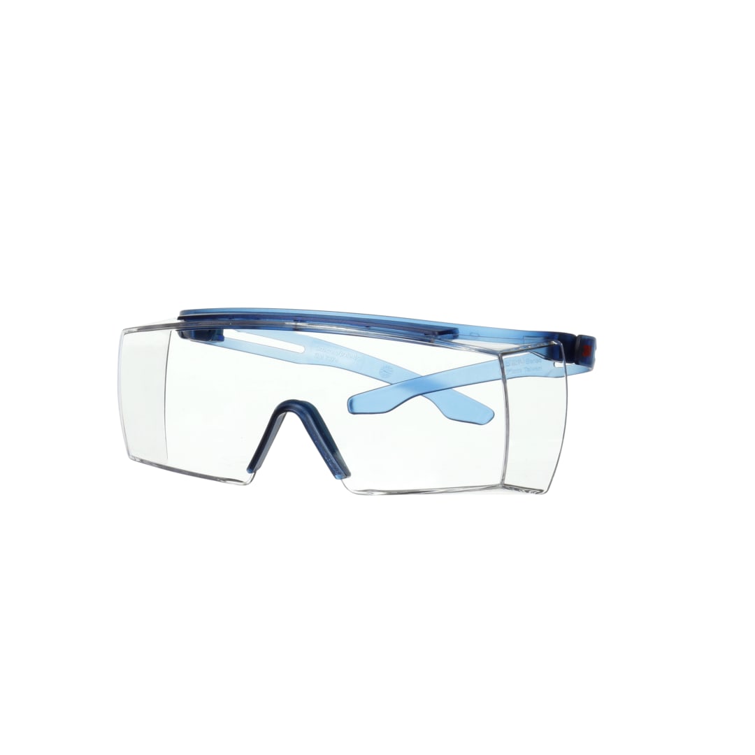 3M™ SecureFit™ 3700 Gözlük Üstü Gözlükler, Mavi Saplar, Scotchgard™ Buğu Önleyici (K ve N), Şeffaf Lens, SF3701SGAF-BLU-EU, 20/Kutu