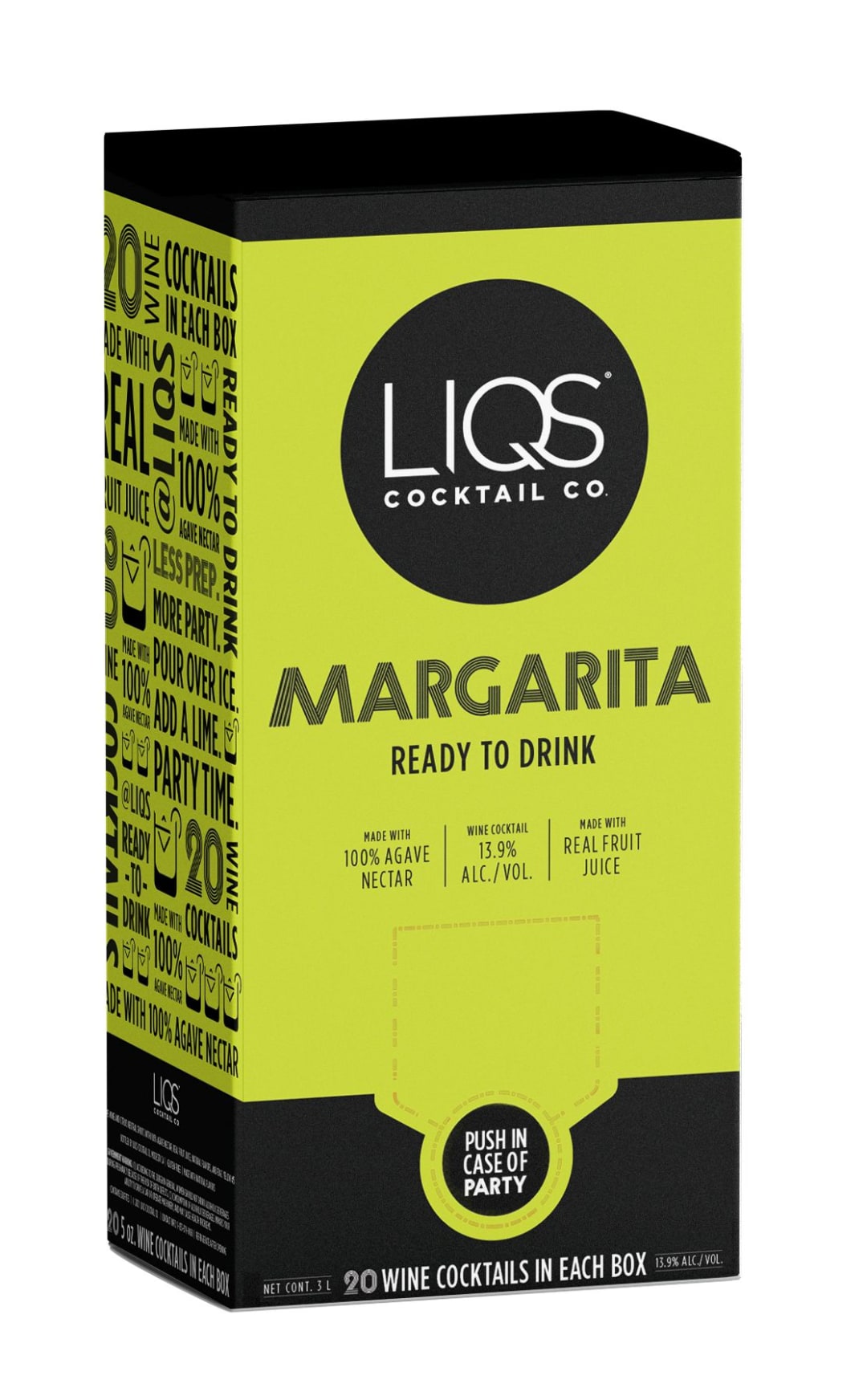 LIQS Margarita Ready to Drink Cocktail 3L Box