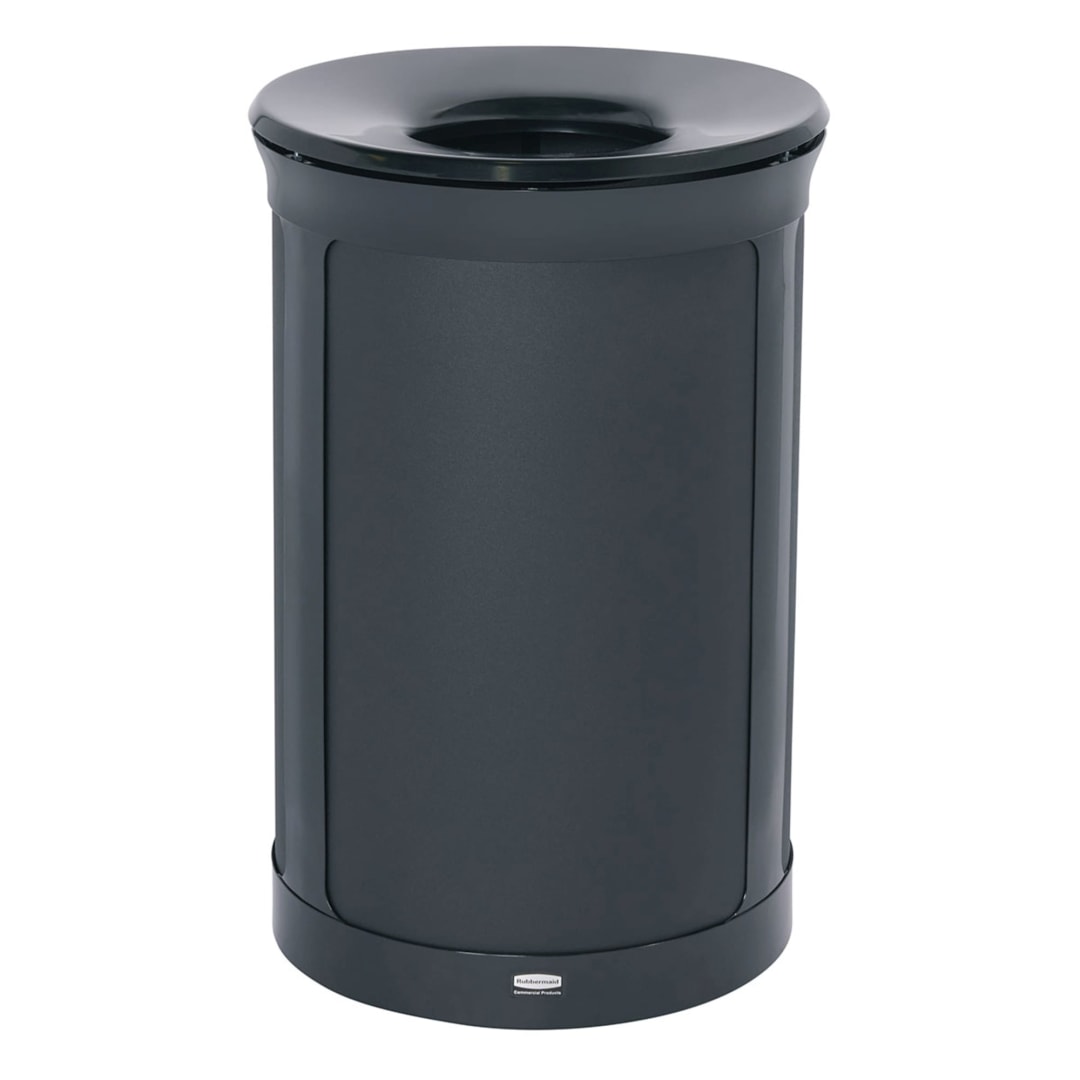 Rubbermaid Commercial Products Enhance 33 GAL Round, Jet Black Metallic