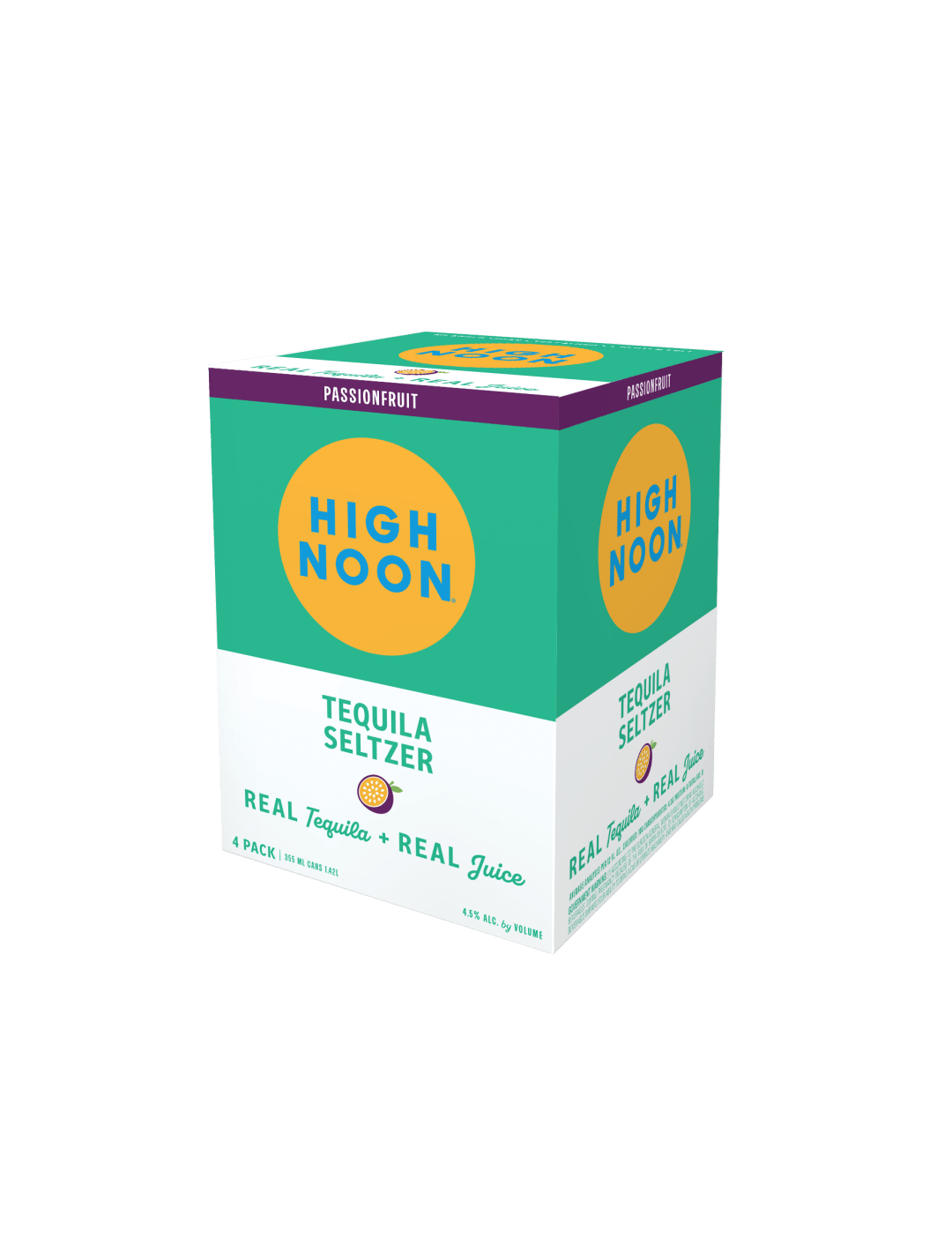 High Noon Passionfruit Tequila Hard Seltzer 355ml Can 4 Pack