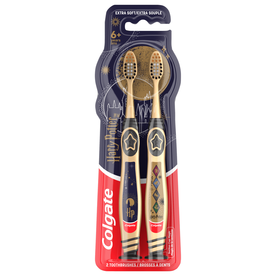 Colgate Harry Potter Manual Kids Toothbrush Pack, Extra Soft, 2 Pack