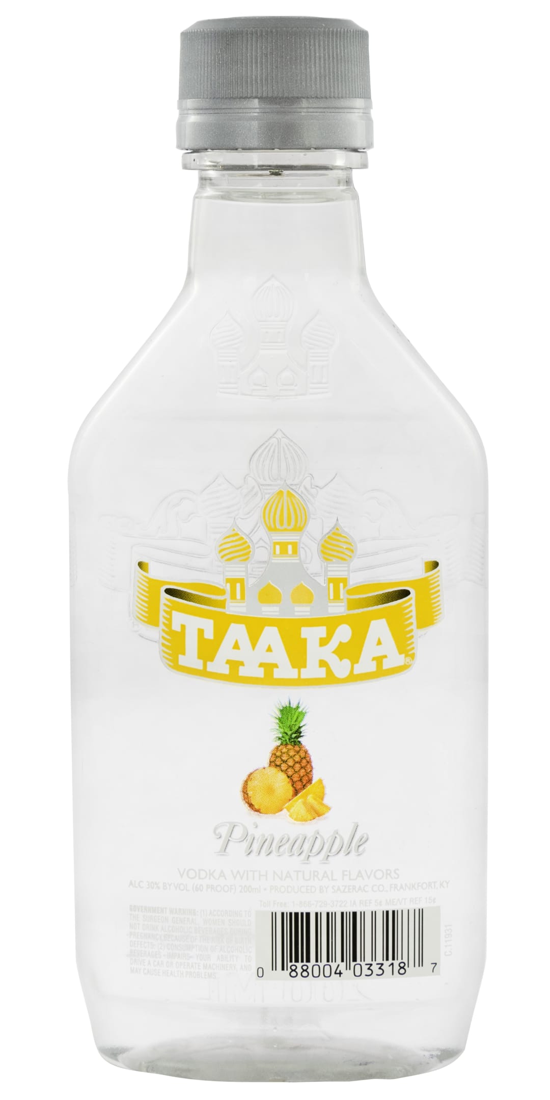 Taaka Pineapple Vodka 200ml Plastic Bottle 60 Proof