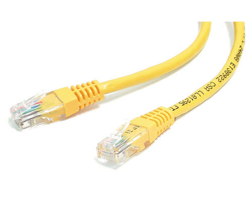 75 ft Yellow Molded Cat5e UTP Patch Cable