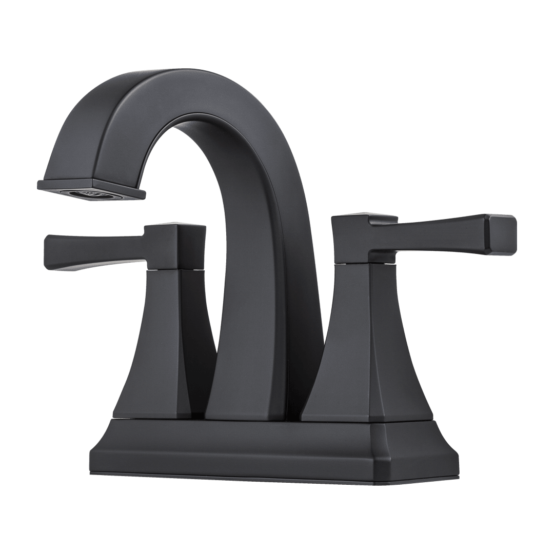 Halifax 2-Handle 4" Centerset Bathroom Faucet in Black