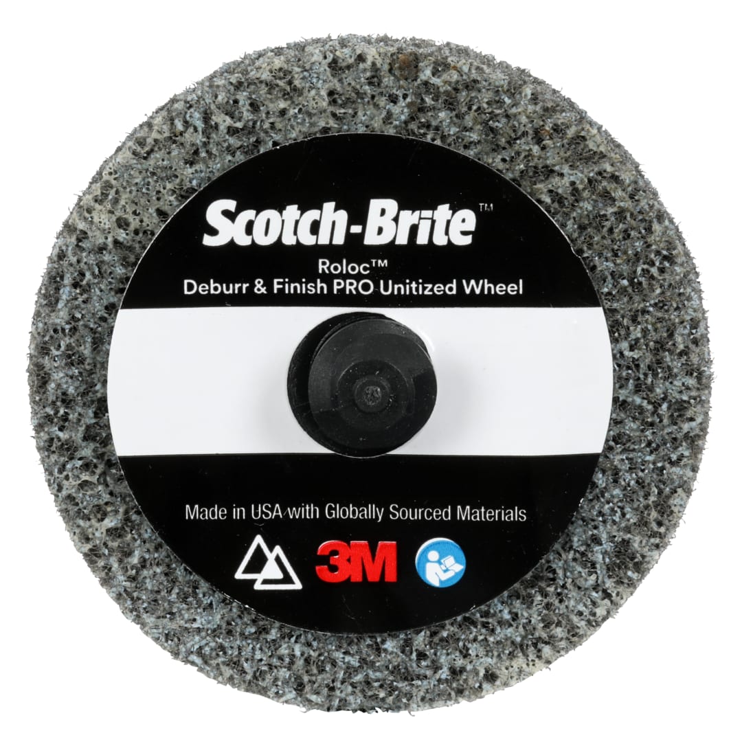 Scotch Brite™ Roloc™ Deburr and Finish PRO Unitized Wheel, 50 mm x 3.2 mm, 6C MED+