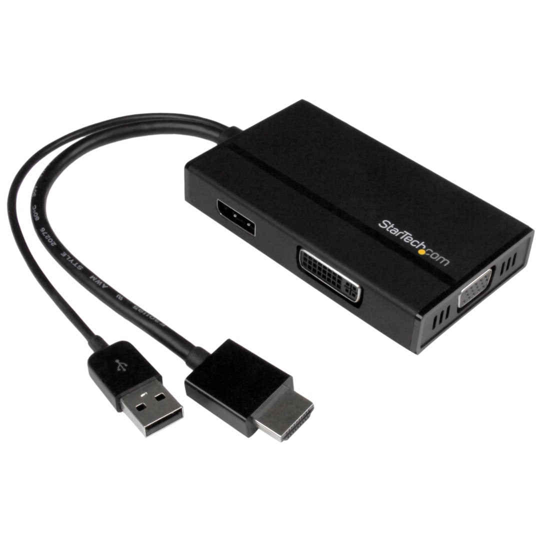 HDMI to VGA, DisplayPort, and DVI video adapter