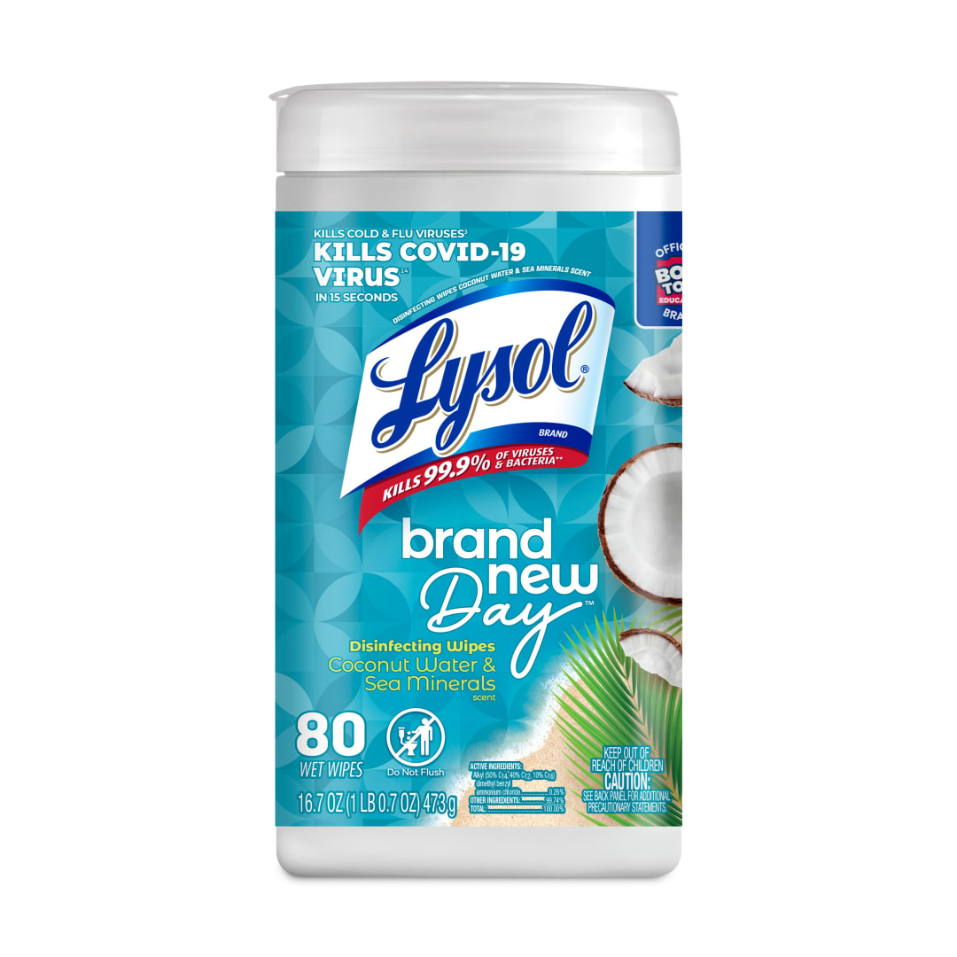 LYSOL® Disinfecting Wipes - Brand New Day™ Coconut & Sea Minerals 6/80 ct.