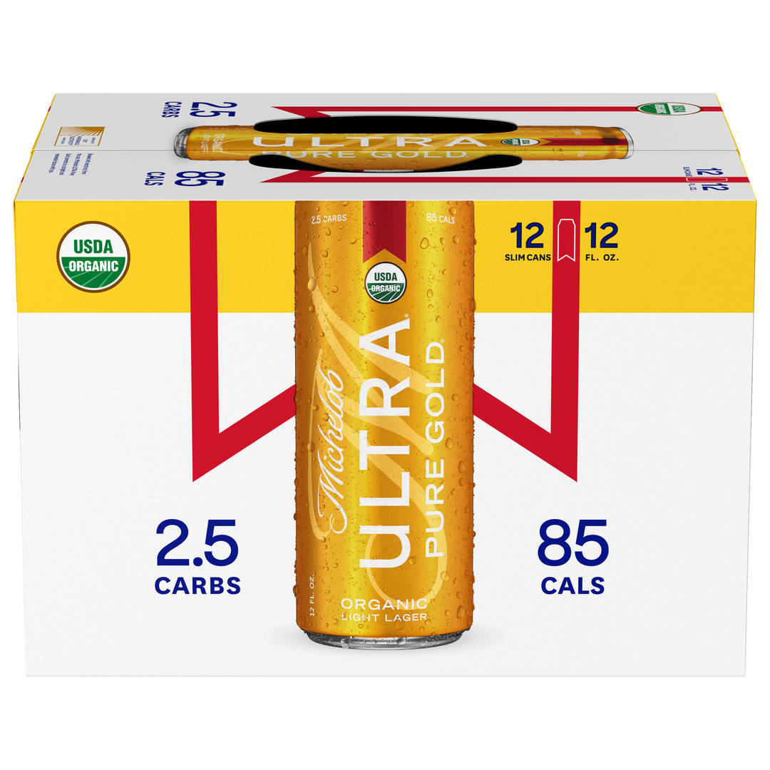 Michelob ULTRA Pure Gold Organic American Lager Beer 12 Pack, 12 fl oz Cans