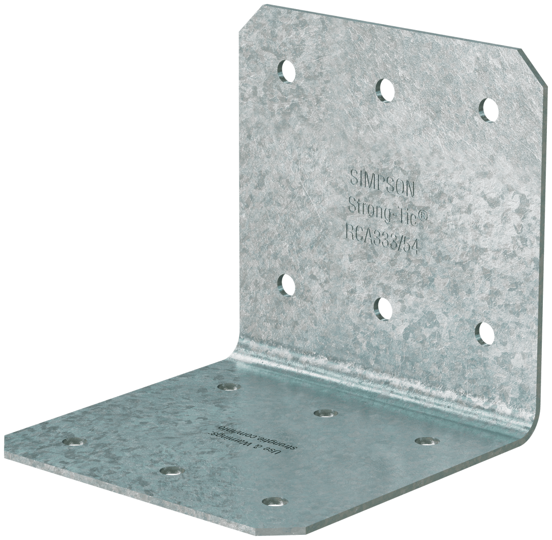 Simpson Strong-Tie RCA333/54-R100 RCA 3 in. x 3 in. x 3 in. 16-Gauge Galvanized Rigid Connector Angle (100-Qty)