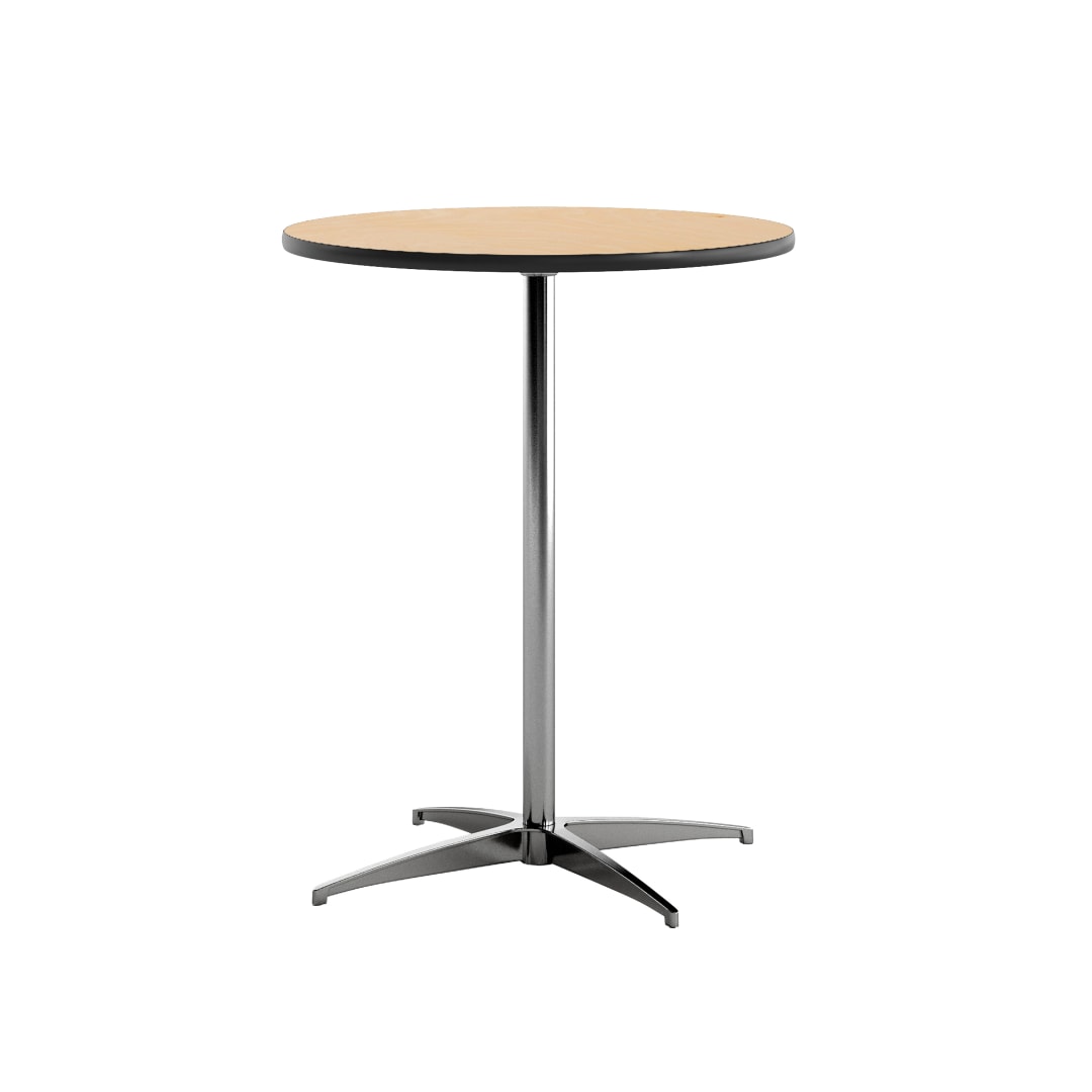 Lars 24'' Round Wood Cocktail Table with 30'' and 42'' Columns