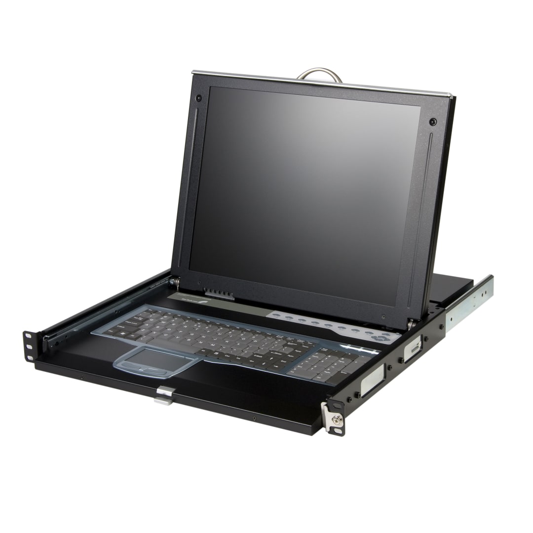 1U 17" LCD, Keyboard, Touchpad Rack Console