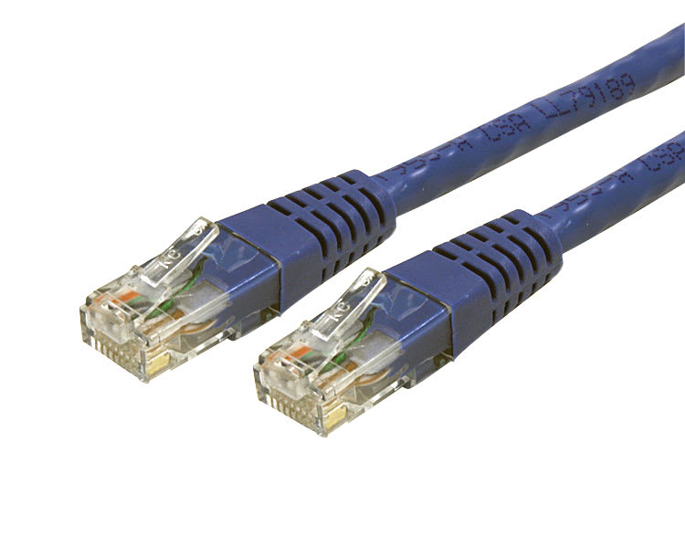 30 ft Blue Molded UTP Cat6 Patch Cable