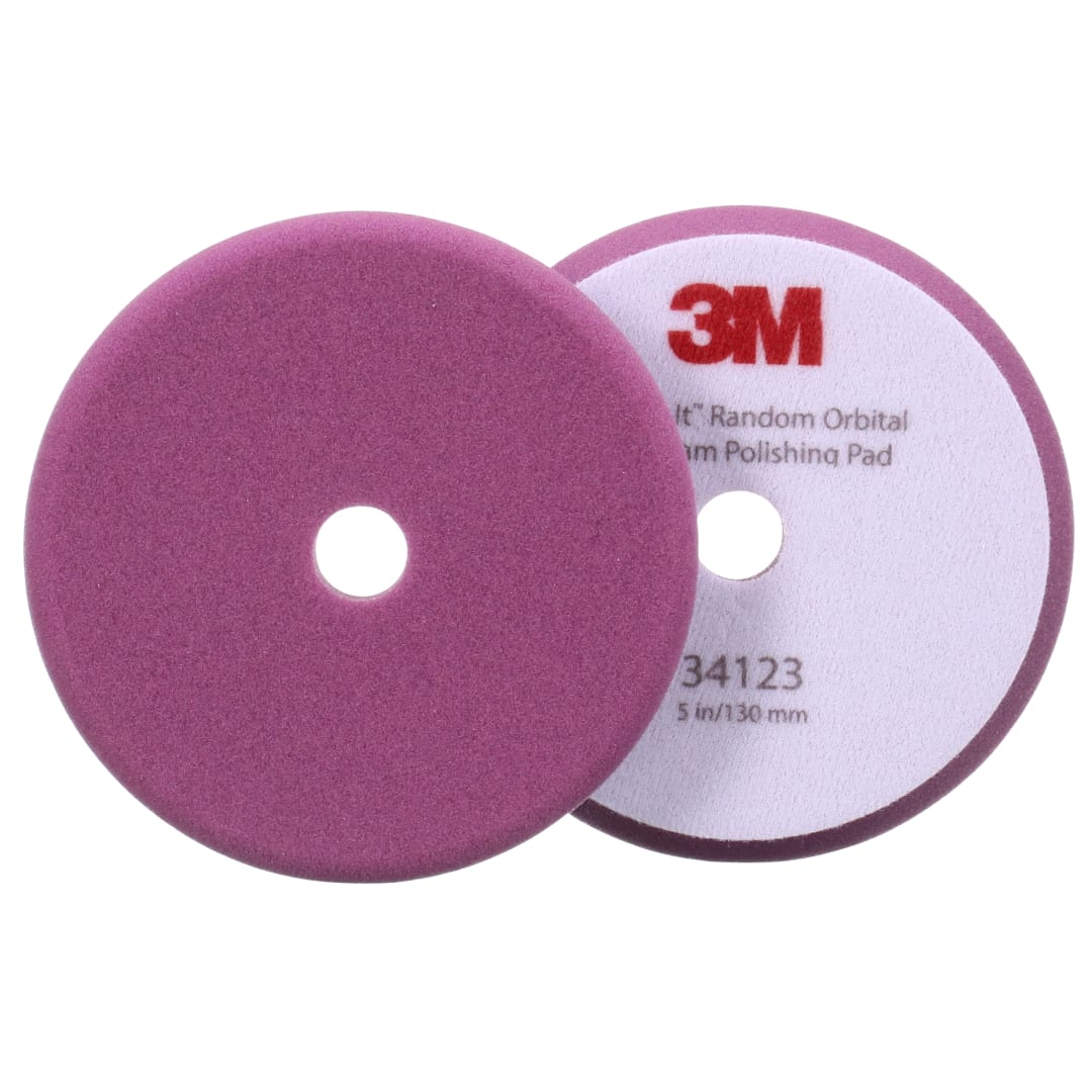 3M™ Perfect-It™ Eksantrik Dairesel Tabaka Sünger Zımpara, Mor, 130 mm (5 in), 34123
