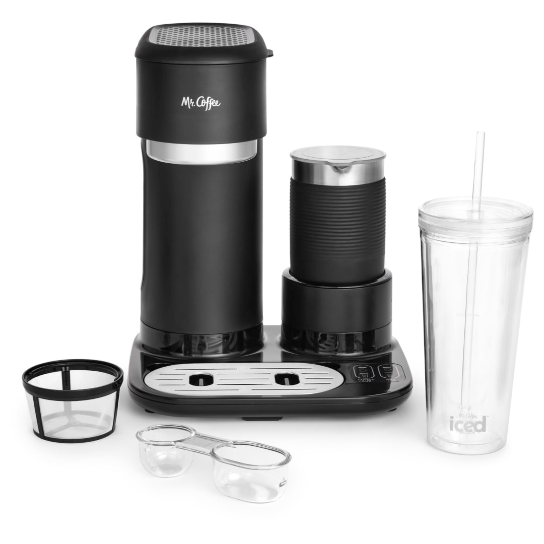 Mr. Coffee® 4-in-1 Single-Serve Latte™, Iced, and Hot Coffee Maker with Milk Frother