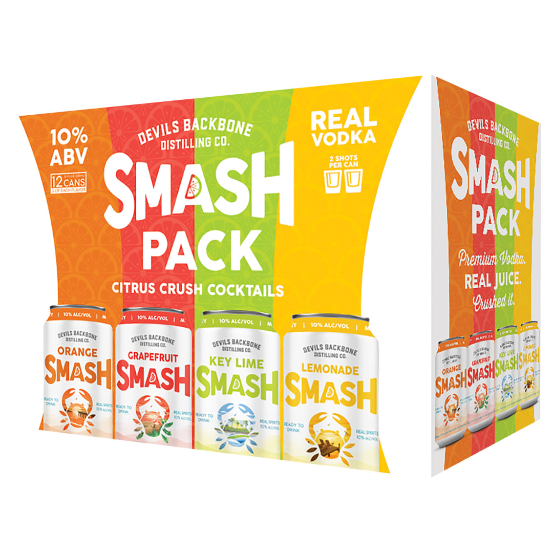 Devils Backbone Distilling Company Smash Pack Variety 10% - 12pk 12oz can (OS, GS, LS, Lime)