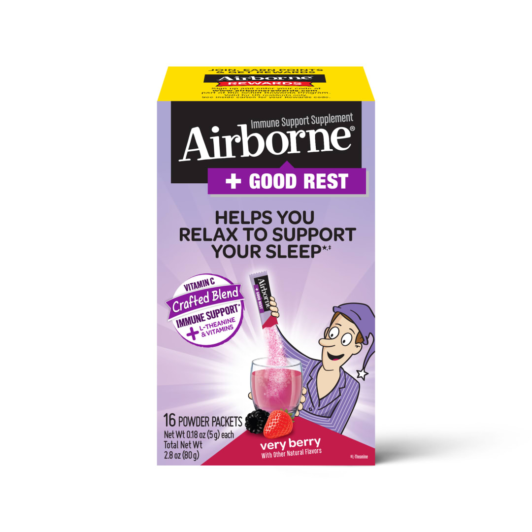 Airborne Good Rest Very Berry Powder Immune Support Supplement (16 count)