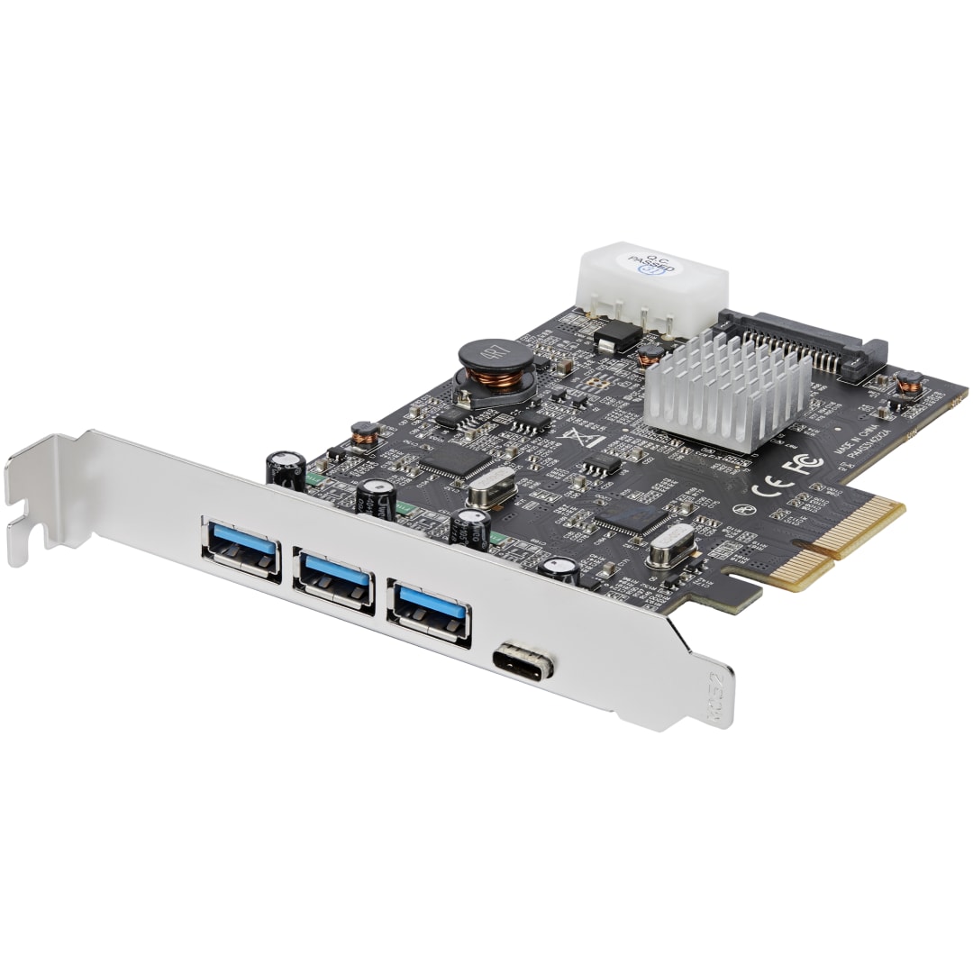 4 Port PCI Express USB 3 1 Gen 2 Controller Card 3xA 1xC