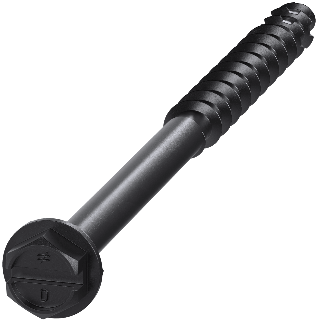 Simpson Strong-Tie TNTBL18314H Titen Turbo™ — 3/16 in. x 3-1/4 in. Hex-Head Concrete and Masonry Screw, Black (100-Qty)