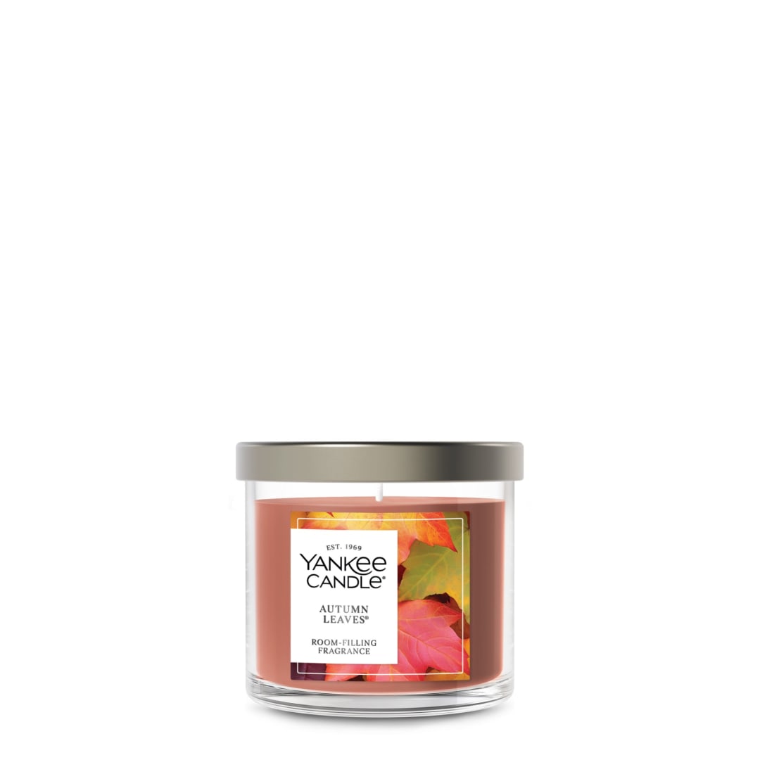 Yankee Candle® Small Tumbler Scented Candle with up to 40 Hour Burn Time, Premium Plant Wax Blend for Consistent Burn, 4.3 oz Tumbler Candle with Room Filling Fragrance, Autumn Leaves