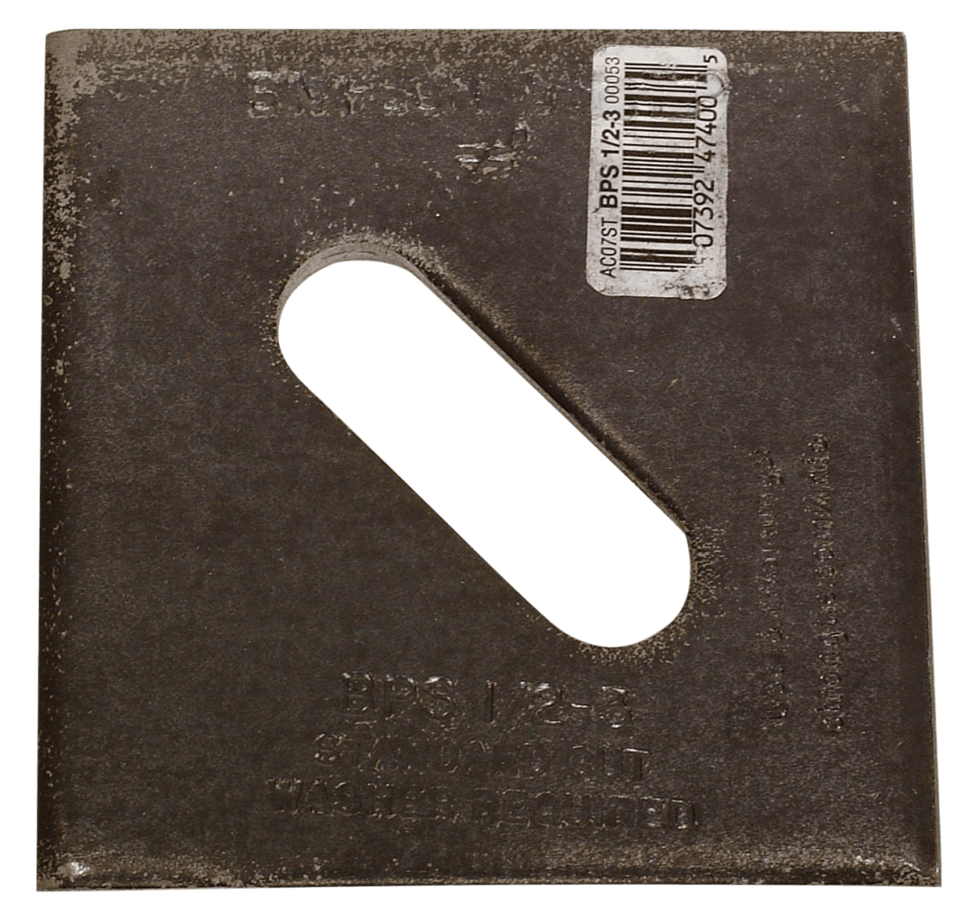 Simpson Strong-Tie BPS 1/2-3 BPS 3 in. x 3 in. Slotted Bearing Plate with 1/2 in. Bolt Dia.