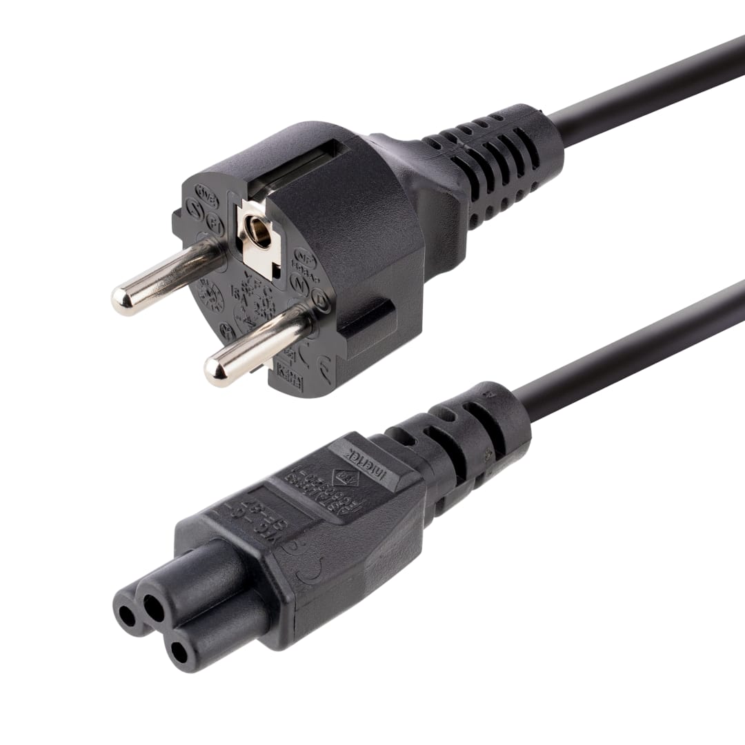 2 m Laptop Power Cord - 3 Slot for EU