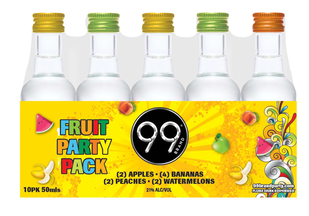 99 Variety Fruit Flavor Liqueur 10 Pack 50ml 42 Proof