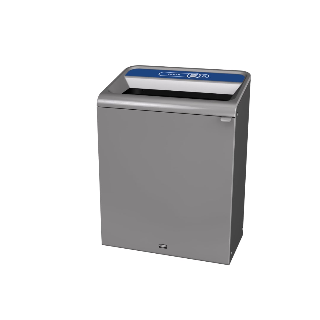 Rubbermaid Commercial Products Configure™ 45 Gal 1-Stream Paper Trash Can, Grey Stenni