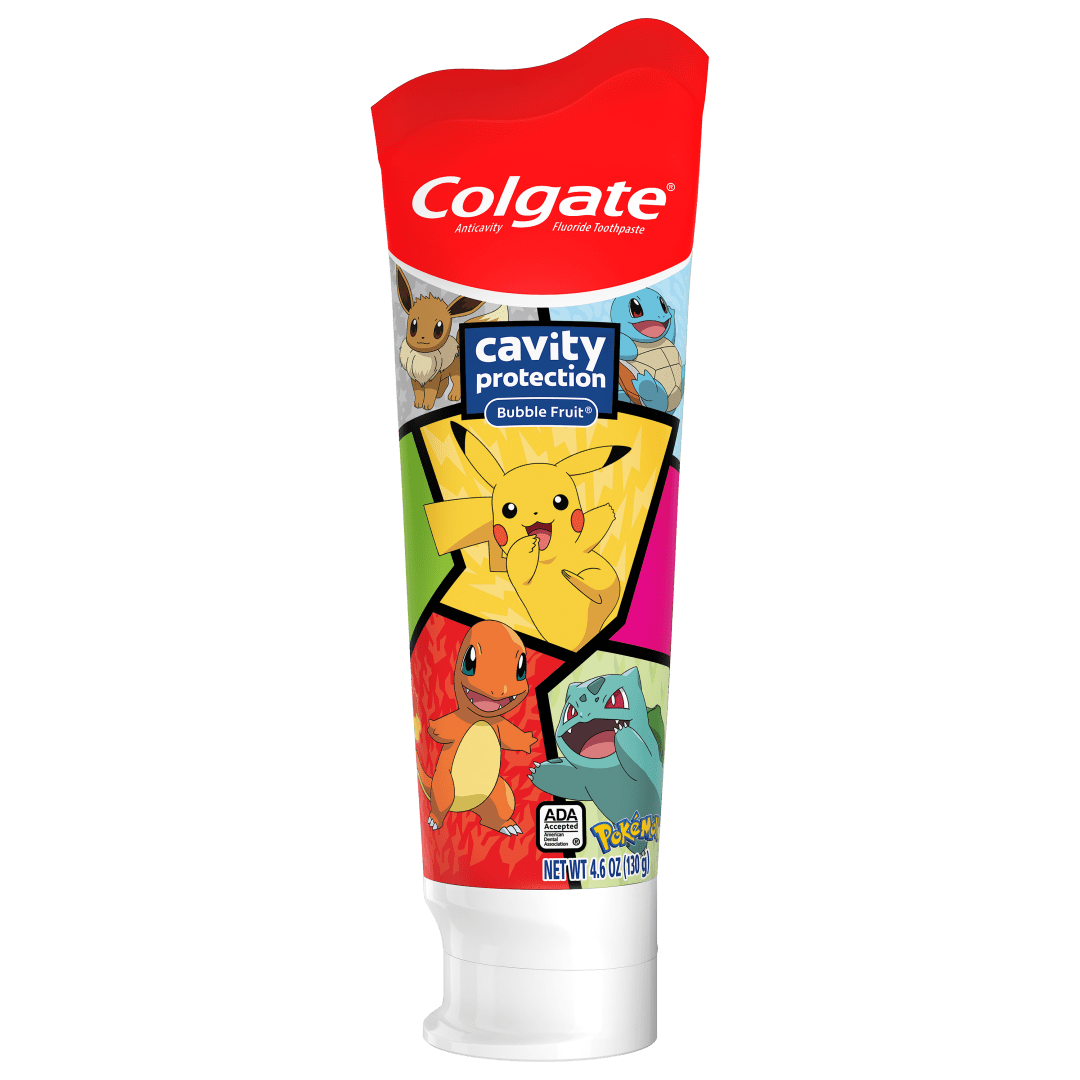 Colgate Kids Pokemon Toothpaste with Fluoride, Mild Bubble Fruit Flavor, 4.6 Ounce