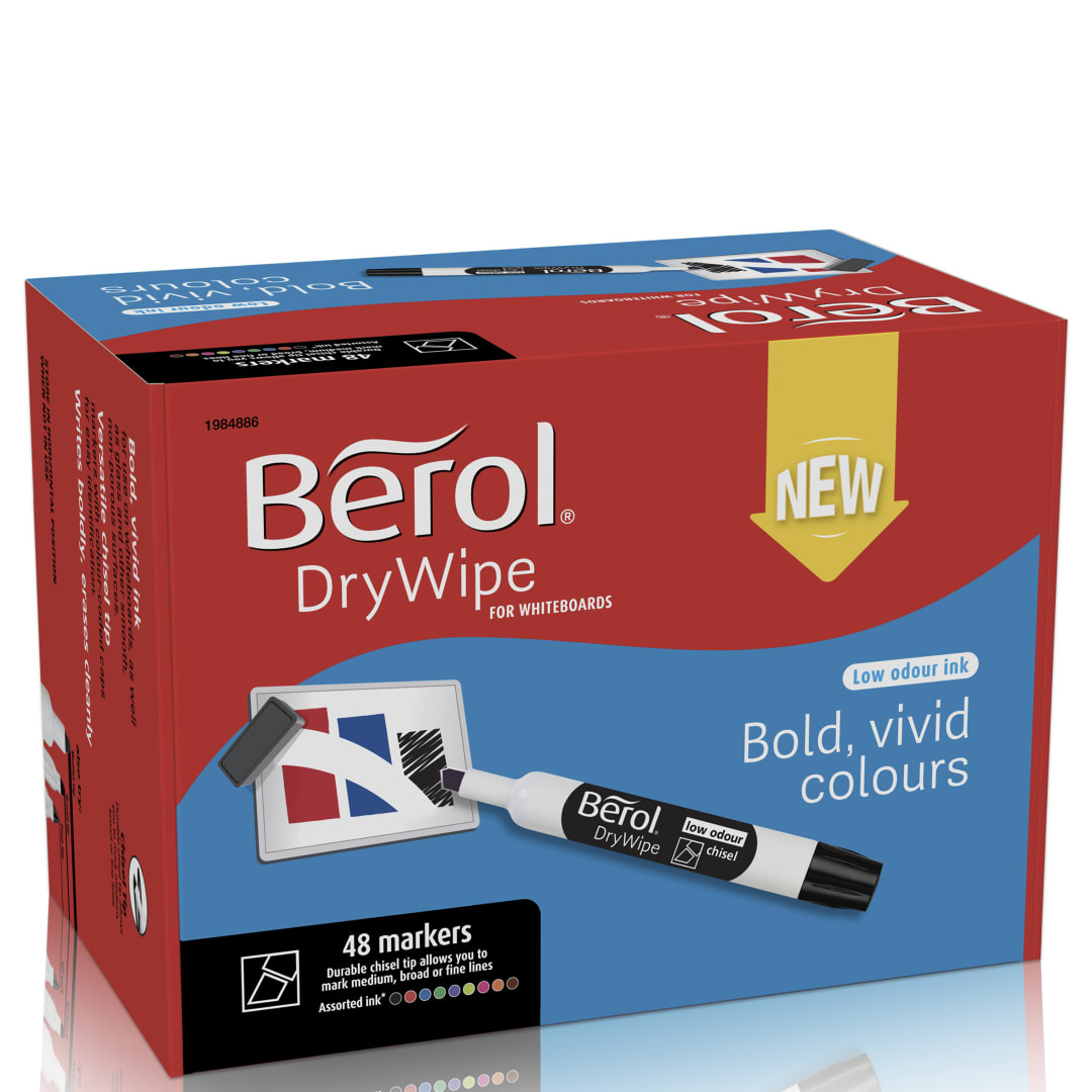 BEROL DRYWIPE MKR CHIS.ASSTCLSPK48