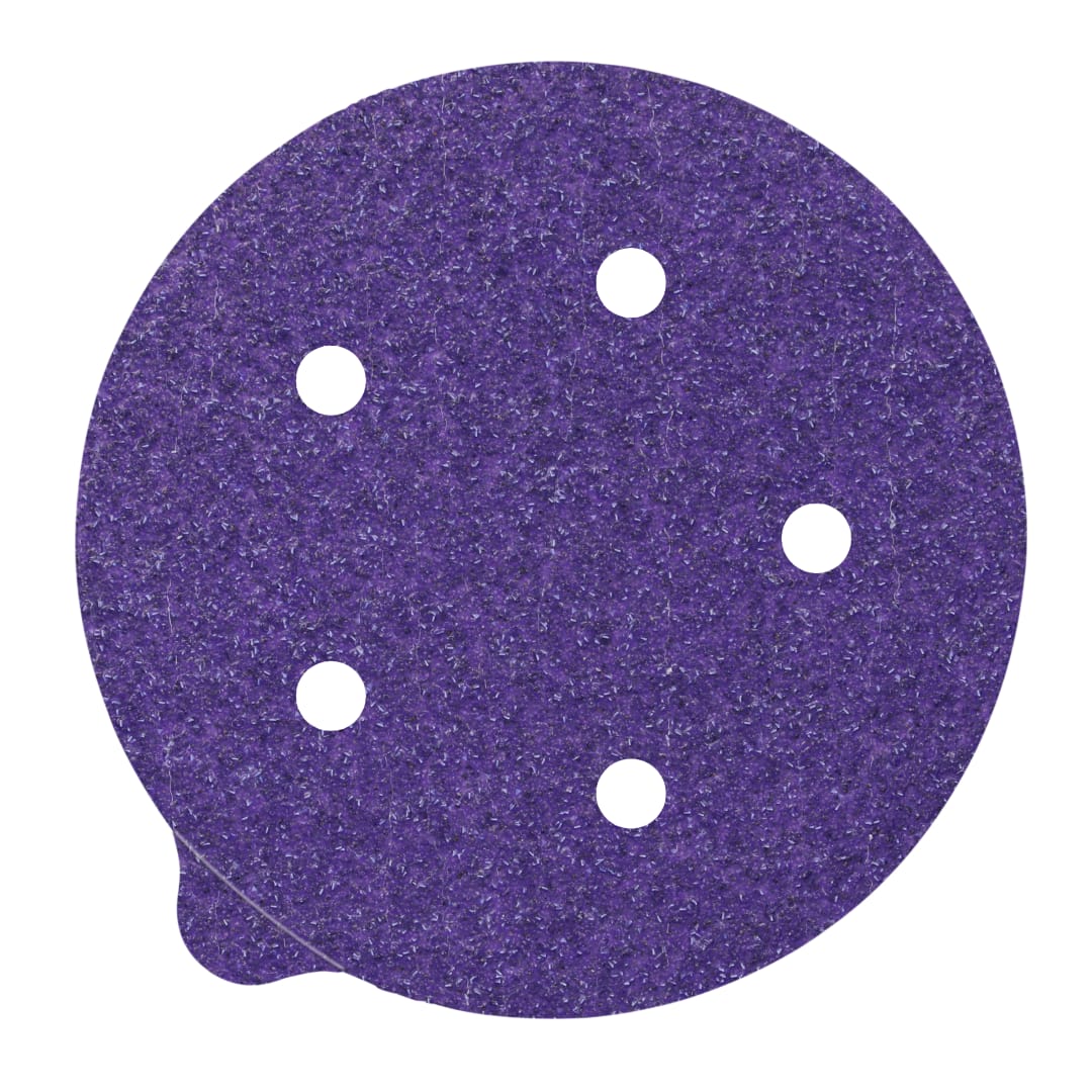 3M™ Cubitron™ II Stikit™ Paper Disc 732U, 80+ C-weight, 127 mm x NH, D/F 5HL, Linered w/Tab, Die 500FH, 50/Carton, 250 ea/Case