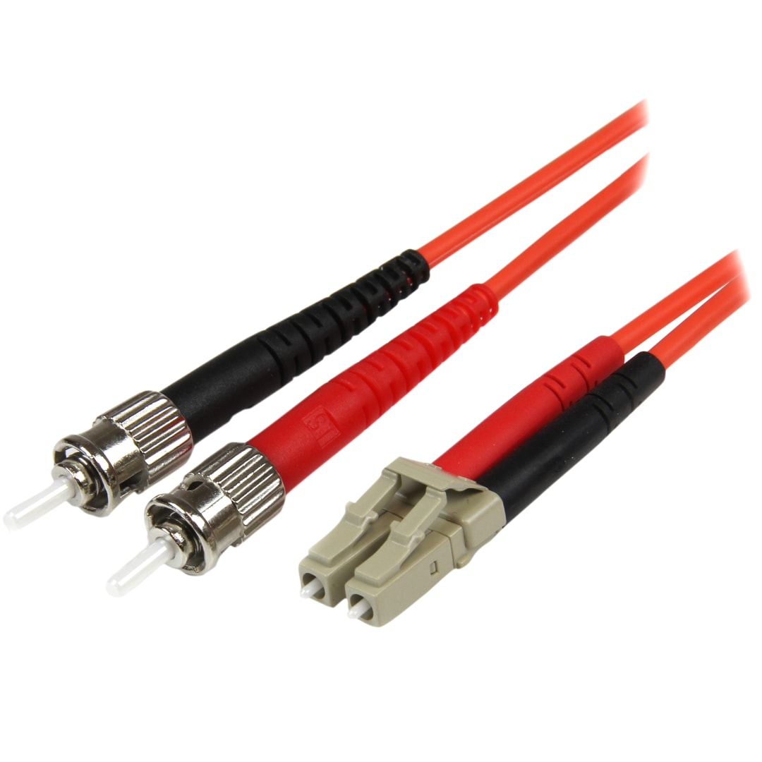 3m Multimode Duplex LC/ST Fiber Optic Patch Cable
