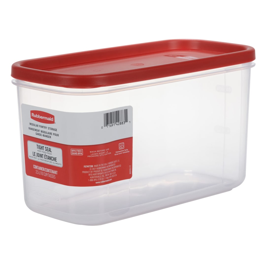 Rubbermaid® Modular Canister Food Storage Container with Lid, 10 Cup