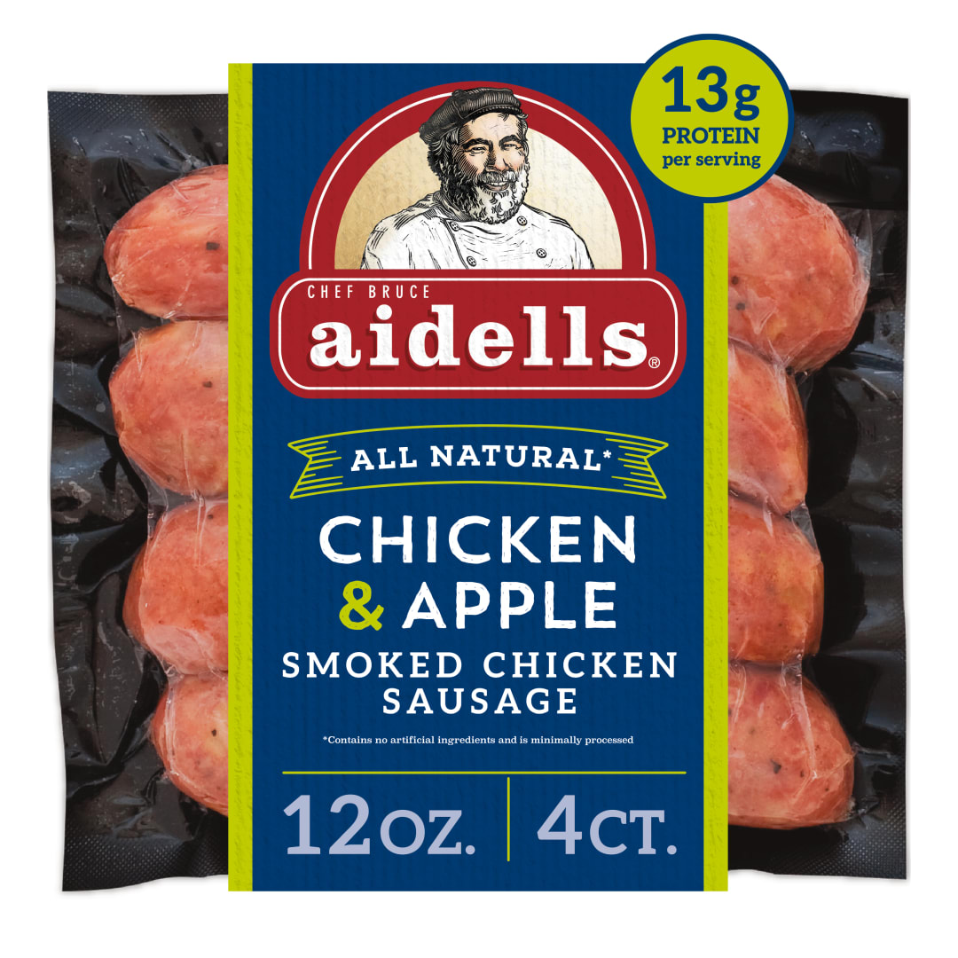 Aidells® Smoked Chicken Sausage, Chicken & Apple, 12 oz. (4 Fully Cooked Links)