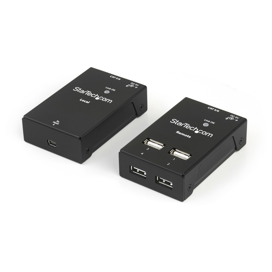 4 Port USB 2 0 Extender up to 130ft Cat5 Cat6