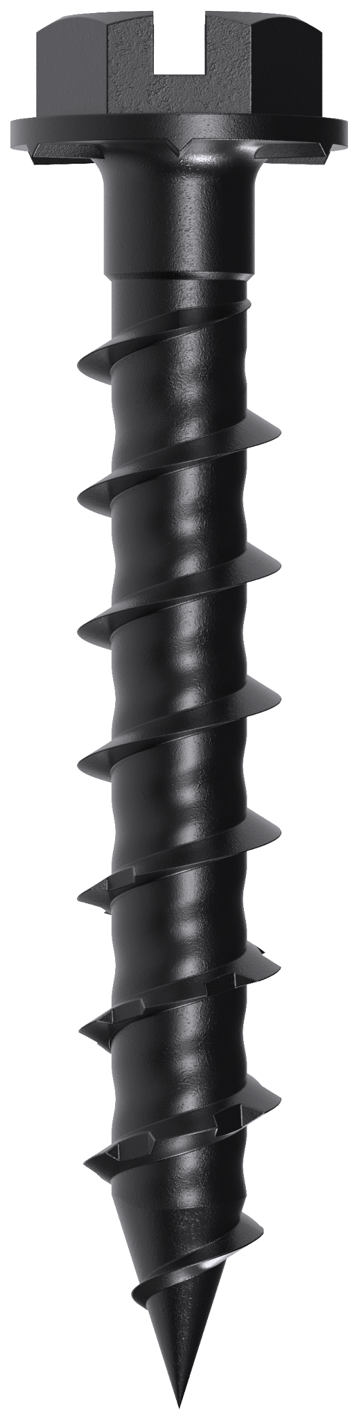 Simpson Strong-Tie TNTBL18114H Titen Turbo™ — 3/16 in. x 1-1/4 in. Hex-Head Concrete and Masonry Screw, Black (100-Qty) (Pack of 16)