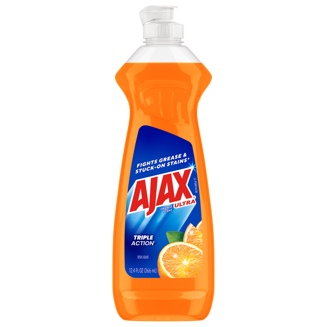 Ajax Ultra Liquid Dish Soap Orange Scent, Triple Action, 12.4 oz Bottle