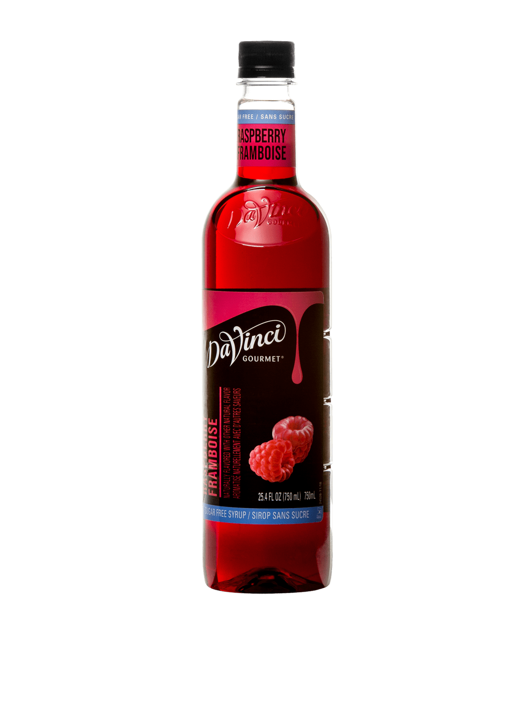 DaVinci Gourmet Sugar Free Raspberry Syrup, Plastic Bottle, 4 x 750 mL