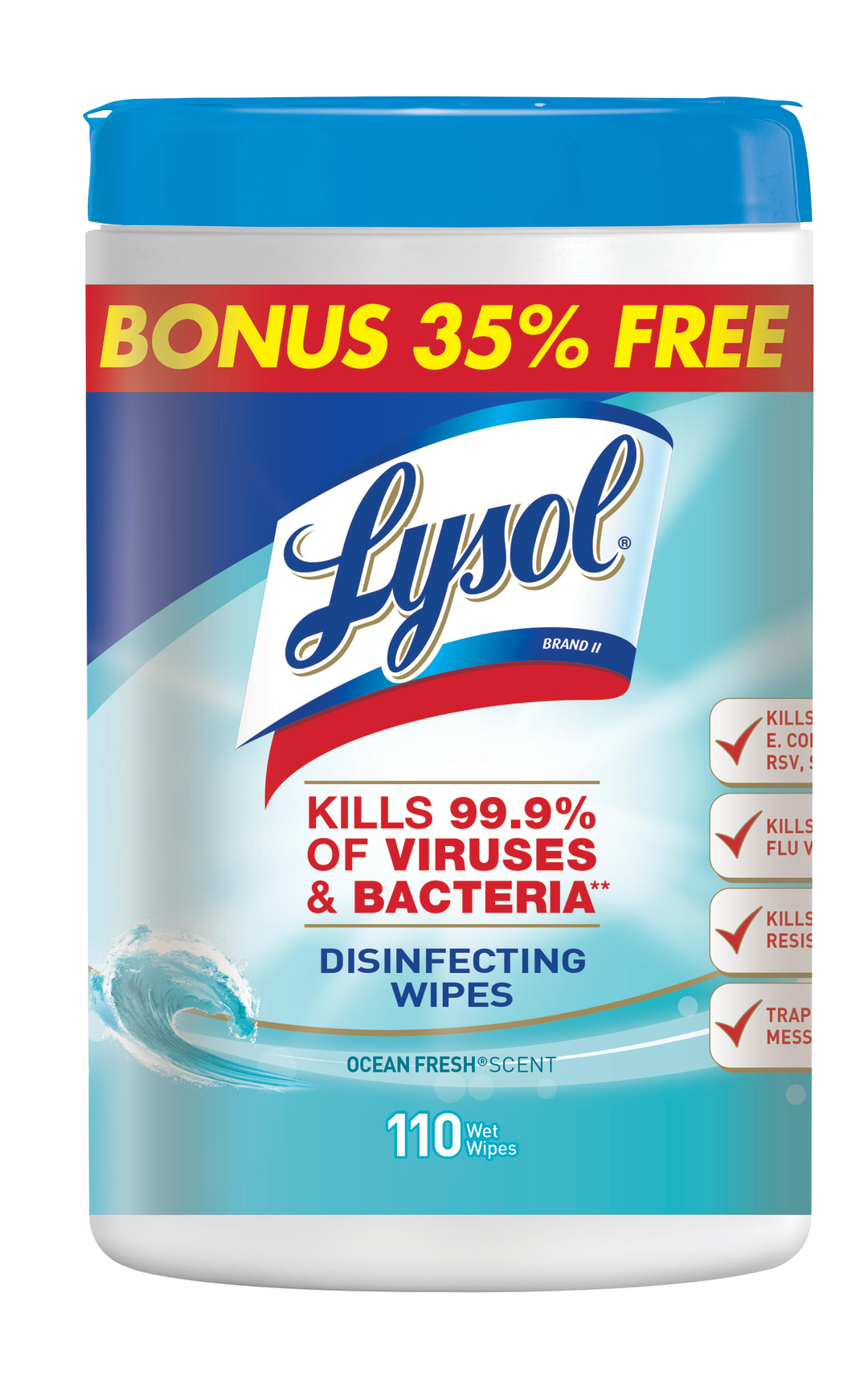 LYSOL® Disinfecting Wipes - Ocean Fresh™ 6/(80+30) ct.