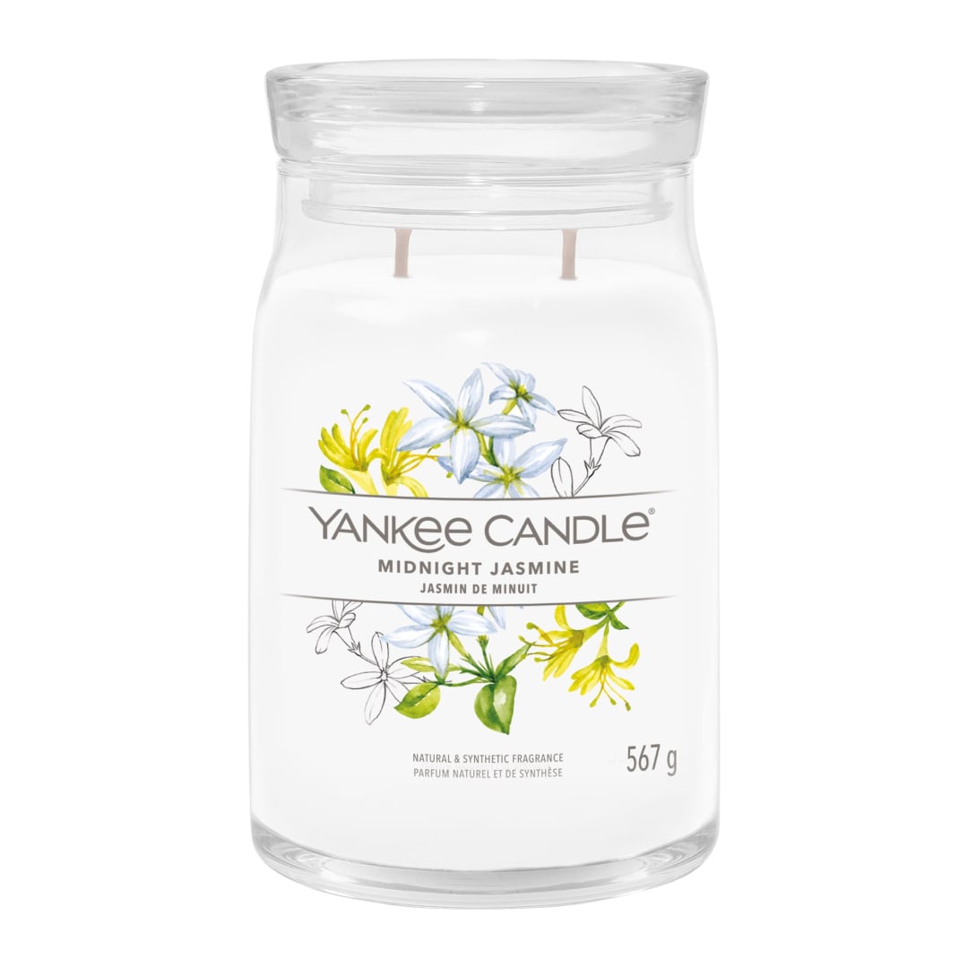 Yankee Candle® Signature Scented Candle | Midnight Jasmine Large Jar Candle with Double Wicks | Soy Wax Blend