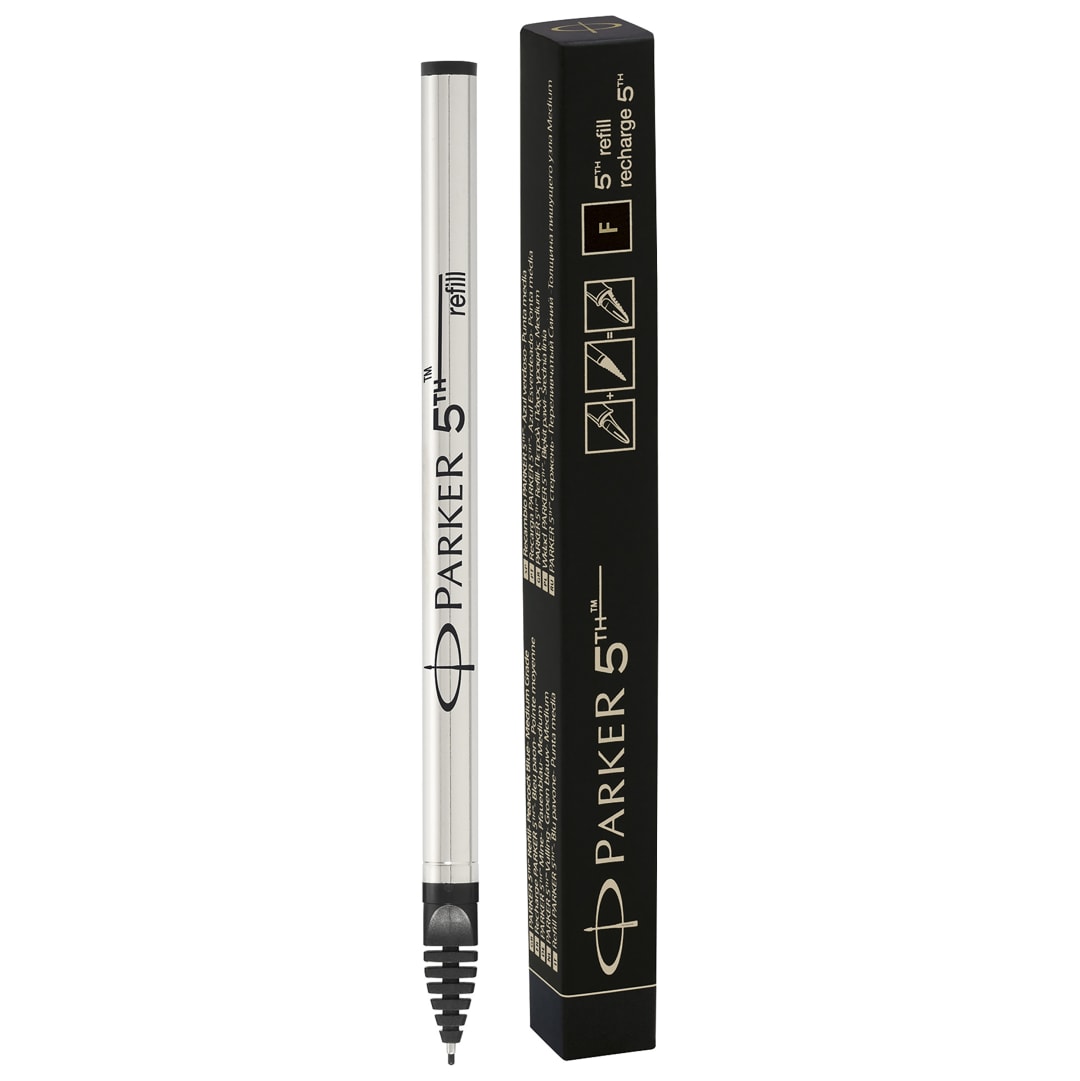 Parker 5th Technology Recambio de tinta para bolígrafo | Punta fina | Tinta negra | 1 unidad