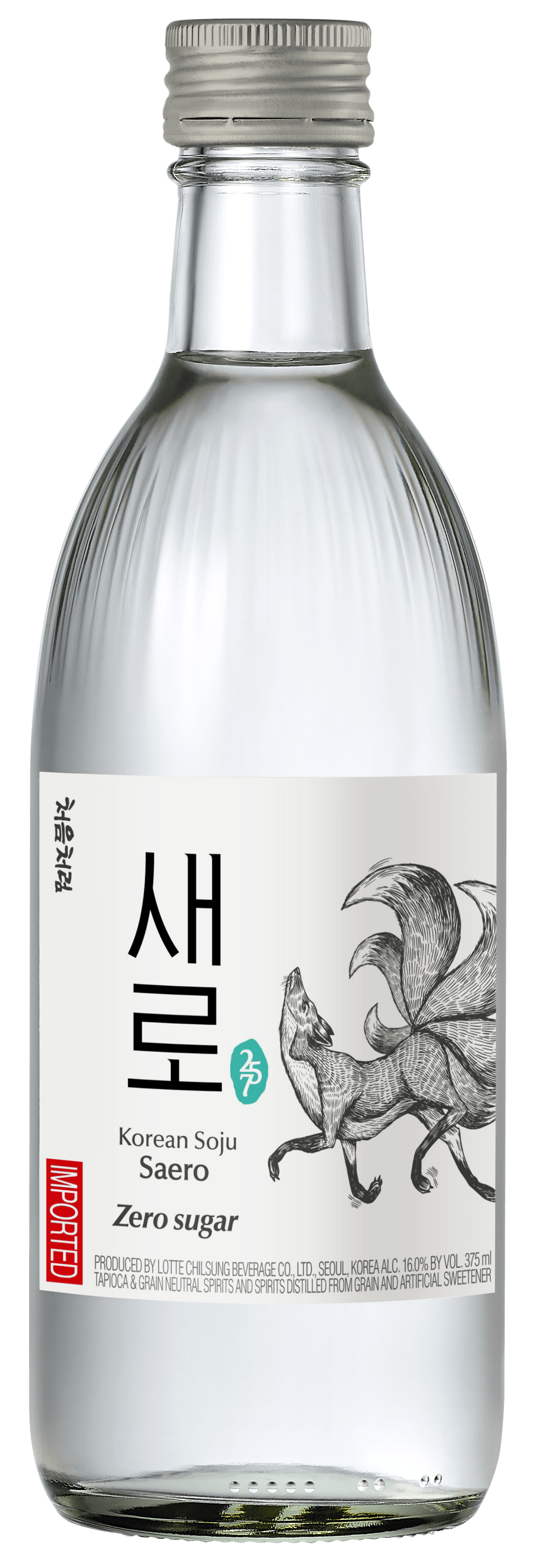 Saero Korean Soju Zero Sugar Non-appellated 375ml