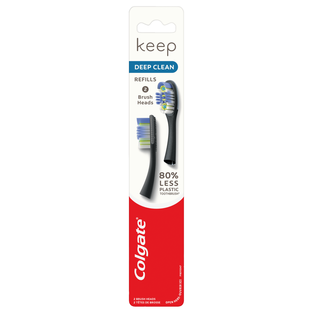Recharges Deep Clean pour brosse à dents manuelle Colgate Keep - paquet de 2