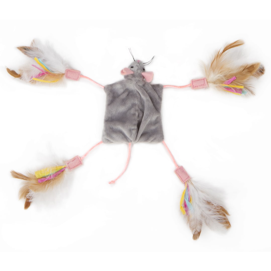 Petlinks Cutie Mouse Long Legged, Plush, Crinkle Cat Toy