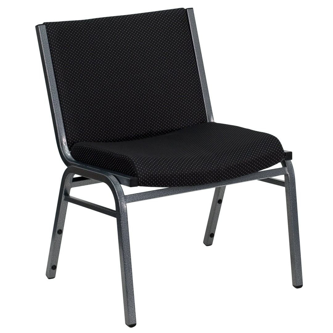 HERCULES Series Big &amp; Tall 1000 lb. Rated Black Fabric Stack Chair