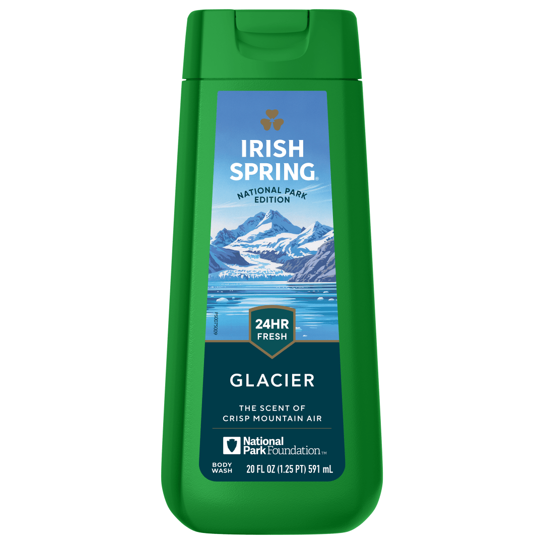 Limited Edition Irish Spring Glacier Moisturizing Body Wash for Men, 24-hour Fresh, Face and Body Wash, Men’s Body Wash, Paraben Free, Crisp Mountain Air Scent, 20 fl oz Bottle