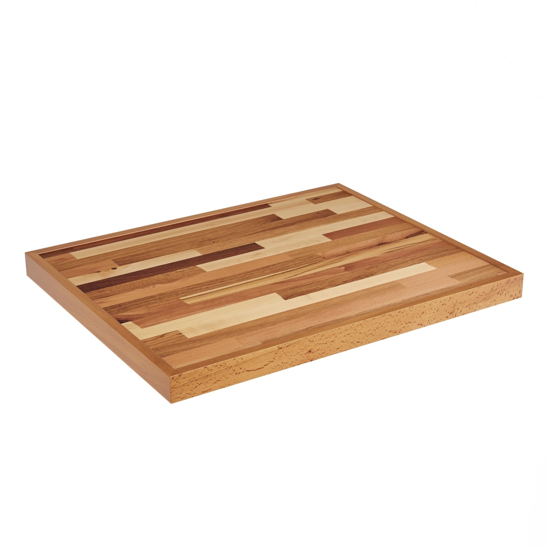 Mayfair 24" x 30" Rectangle Butcher Block Style Table Top for Commercial Use in Natural