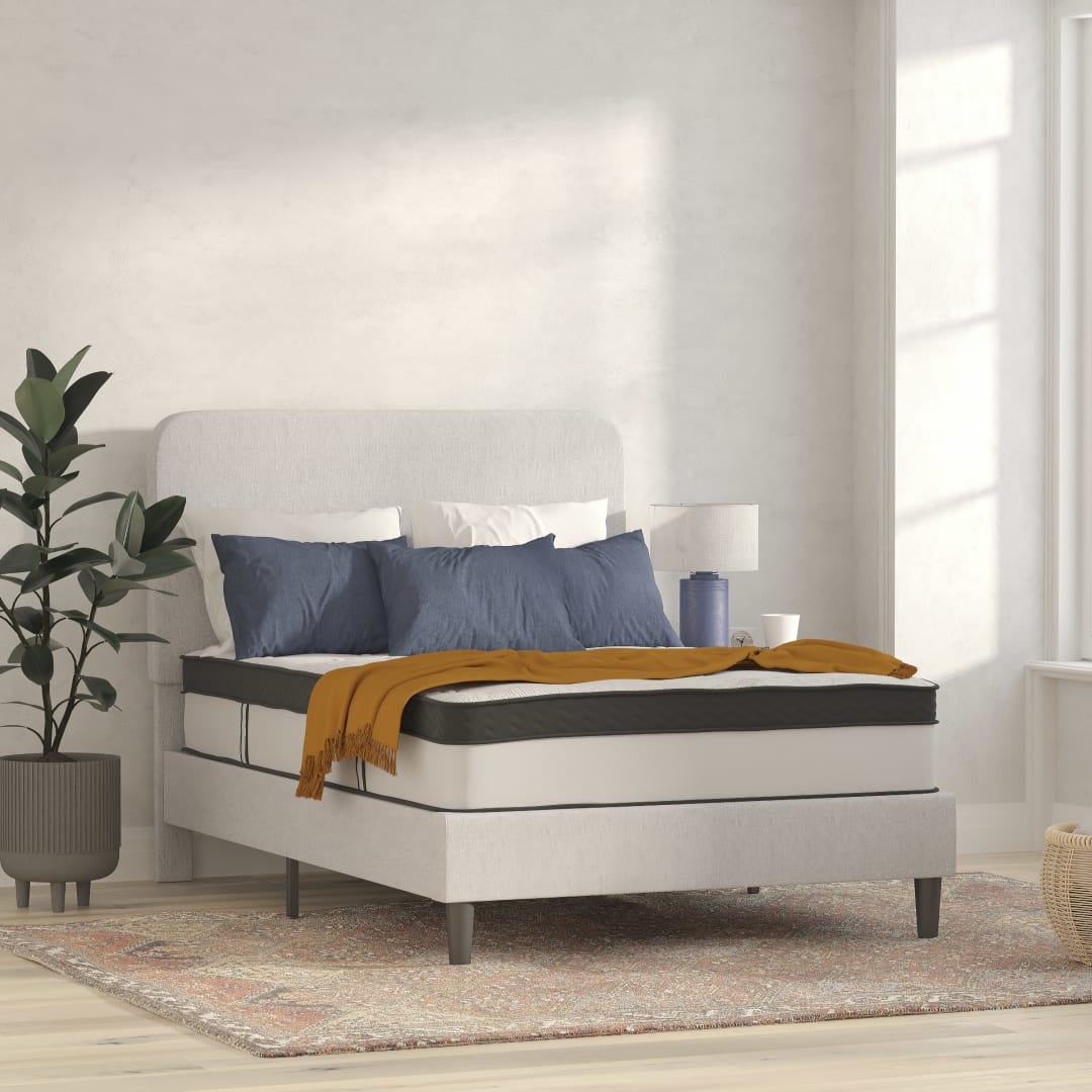Capri Comfortable Sleep 12 Inch CertiPUR-US Certified Memory Foam &amp; Pocket Spring Mattress, Full Mattress in a Box