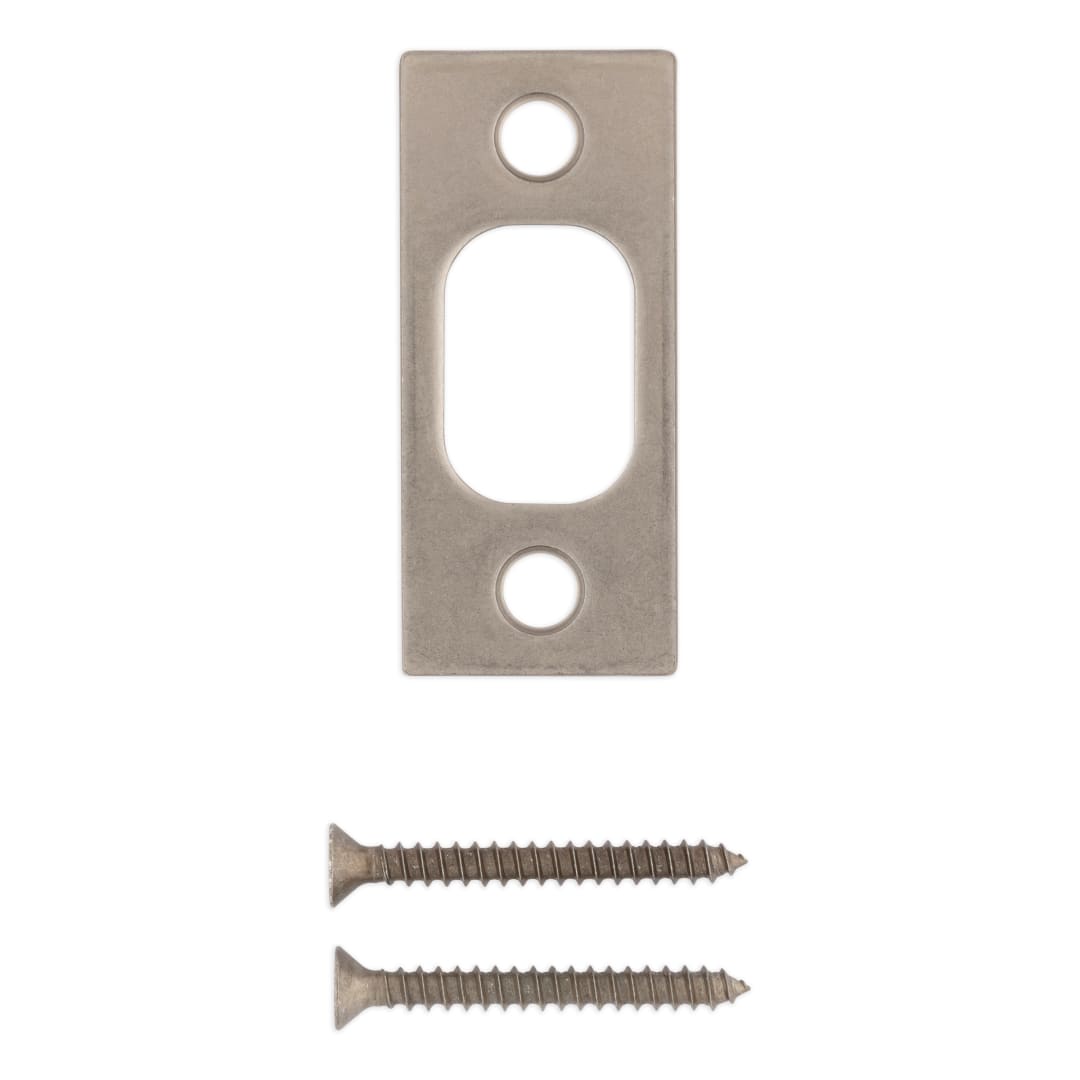 Deadbolt Square Corner Strike 1" x 2-1/4" for Satin Nickel Finish