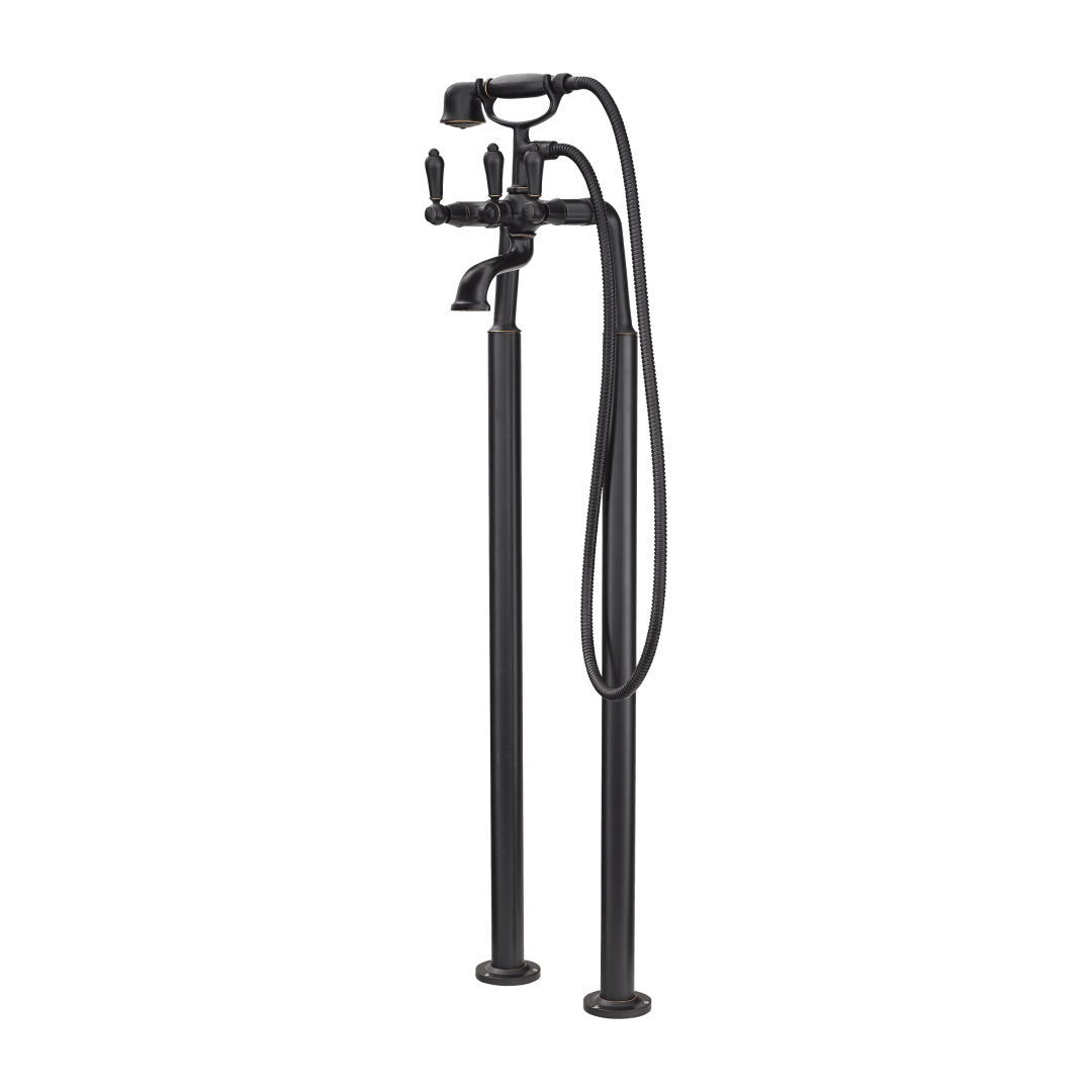 Traditional Freestanding Roman Tub Trim Kit w/Handshower in Tuscan Bronze
