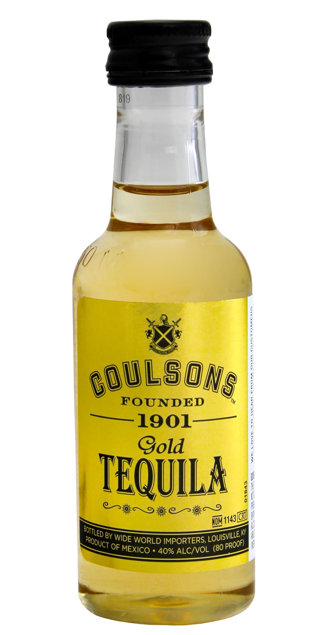 Coulsons Tequila Gold 50ml 80 Proof